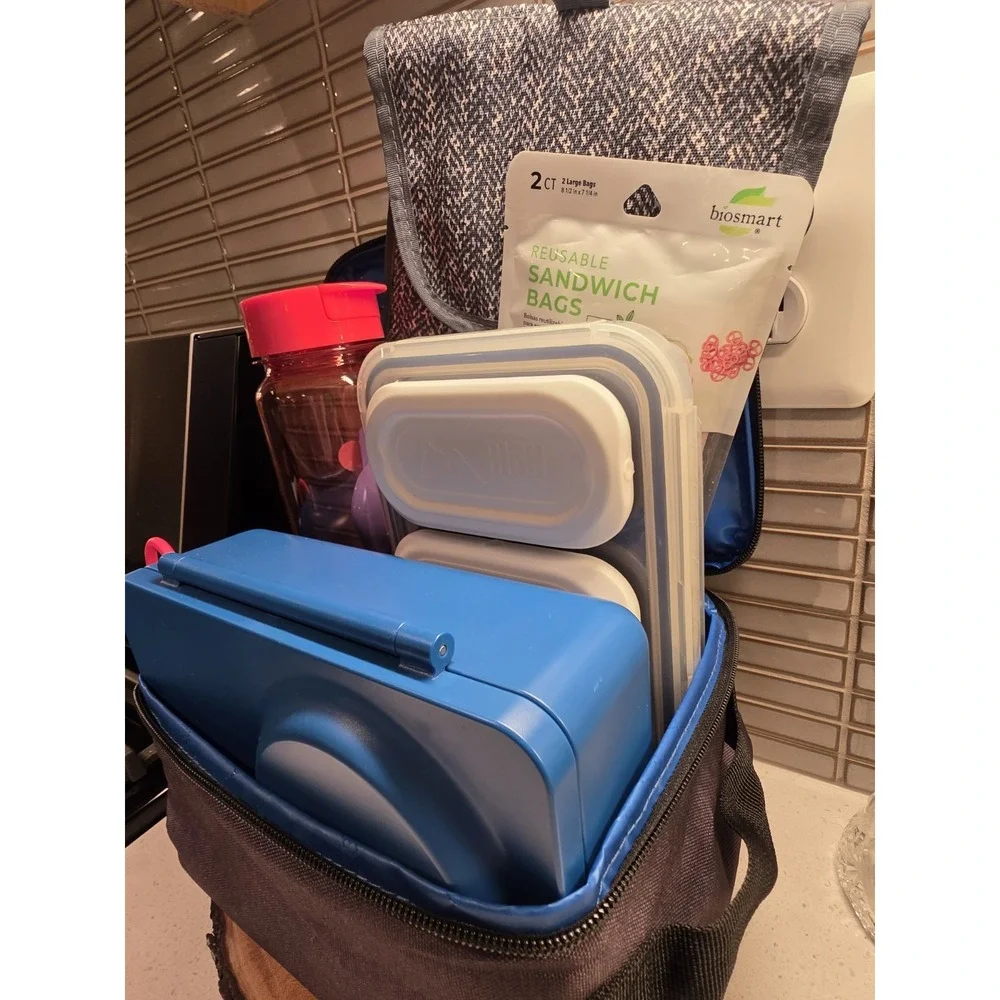 Lunch Bundle Set-Sandwich Bags, Variety Of Lunchboxes, Water Bottle, Utensils